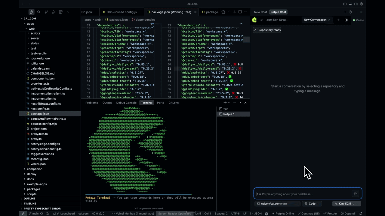 Potpie VS Code Extension Demo